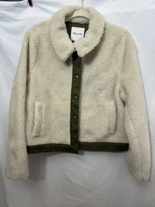 Neu mit Etikett Madewell Portland Sherpa Damenjacke elfenbeinfarben Größe XL - Bild 1 von 4
