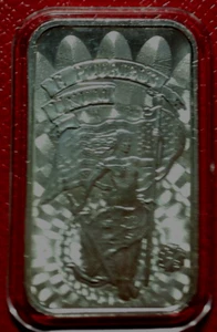 Unity and Liberty Silver Bar-Cut Saw Mint 1 Troy oz..999 Fine Silver - Imagen 1 de 4