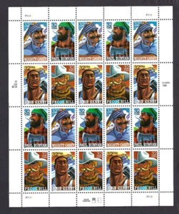 US Scott# 3086a 1996 32c Booklet Pane of 20 Folk Heroes P#P1111 UL MNH VF - Picture 1 of 2