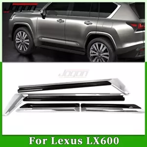 Para Lexus LX600 2022-2024 Negro + Plata Carrocería Puerta Moldura Lateral Cubierta Borde 4 piezas - Imagen 1 de 12