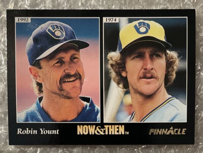 Pinnacle #293 Robin Yount 1993 ahora y luego inserto Foto 1 de 2