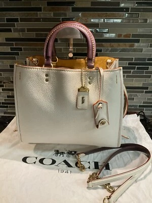 Coach 1941 Rogue 31 cuero granulado natural curtido 38124 tiza Foto 1 de 4