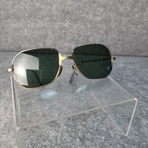 Vintage 1Gold Tone 970's Glass Lenses Sunglasses Made In Taiwan Unisex - Imagen 1 de 7