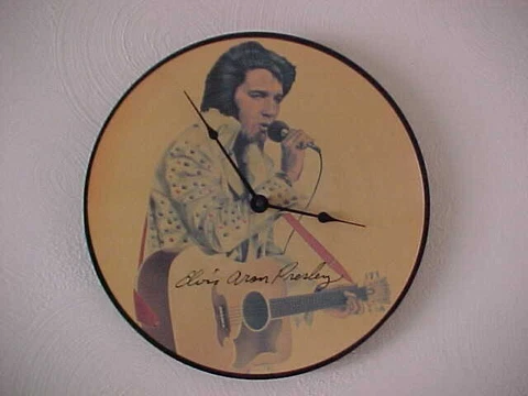 vintage elvis vinyl record album wall hanging clock elvis presley clock Cover