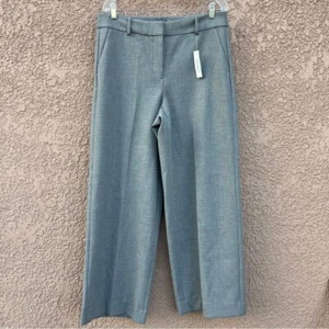 NWT J. Crew Women's Pants Size 14 Grey Sydney Wide Leg Trouser Preppy Academia - Picture 1 of 12