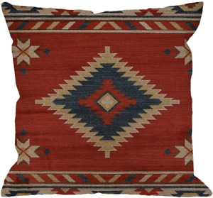 Vintage Southwest American Throw Pillow Case,Cotton Linen Cushion Cover Square S