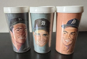 Vintage Lot Of 3 All 1966 Detroit Tigers Cup MLB World Series MLB - Picture 1 of 12