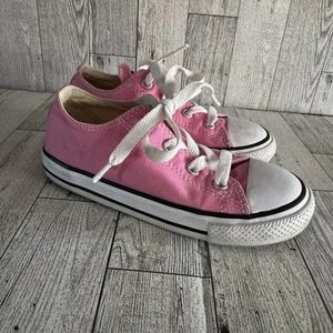 Zapatos Converse Chuck Taylor Niño Pequeño Talla 10 Rosa Blanco Lona Tenis - Imagen 1 de 8