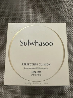 New Sulwhasoo Perfecting Cushion Compact 15g + Refill No. 25 SAND (Pink) US - Image 1 of 2