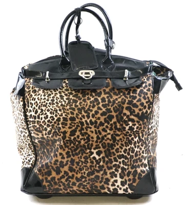 Stylish Leopard Print Carry-On Bag – Versatile Weekender, Luggage Bag 45" tall - Image 1 of 4