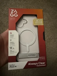 Coque ZAGG Crystal Palace Snap avec béquille Magsafe pour iPhone 16 - Transparente - Photo 1 sur 2