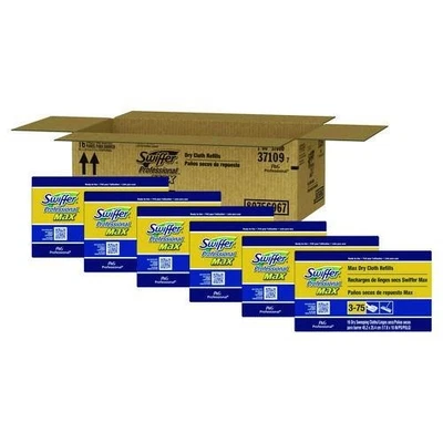Paños de recarga en seco Swiffer Max/XL, 17,88 x 10, blanco, 16/caja, 6 cajas/cartón Foto 1 de 4