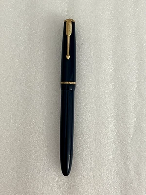 1954 1st year Parker Duofold Senior Fountain Pen Royal Blue 14K England 35 4 nib - Image 1 of 4
