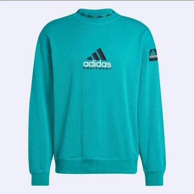 Adidas EQT Reflective Crewneck Sweatshirt Equipment Green $190, Large JN7146 NWT - Image 1 of 4