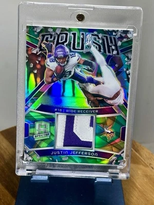 2024 Panini Spectra - Crush Justin Jefferson #CRU-JJN 1/4 (MEM) - Vikings SSP - Image 1 of 2