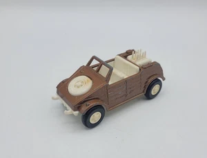 Vintage Tootsie Spielzeug braun Kubelwagen Militär Druckguss Jeep Auto - Bild 1 von 4