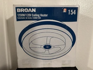 New in box New old stock BROAN 154 1250w CEILING HEATER 120v Shelf Wear - Picture 1 of 6
