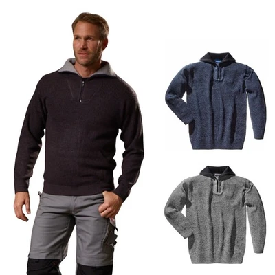 SCHEIBLER Strickpullover NORDERNEY grau + FÖHR blau Arbeitspullover Pullover robust