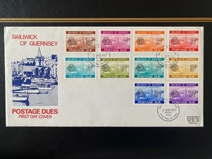 GB Bailiwick of Guernsey First Day Cover Definitive Postage Dues w/ Bureau FDI - Picture 1 of 3