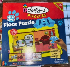 Colorforms Blues Clues Floor Puzzle With Stickers Preowned - Picture 1 of 3