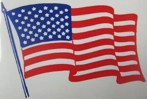 AMERICAN FLAG unused STICKER 50 Stars on the flag, USA, United States of America - Picture 1 of 1