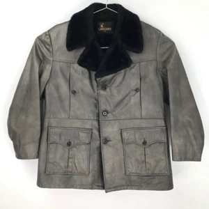 Vintage Lakeland Jacket Coat Grey Black Button Lined Collared Pockets Mens 46 - Picture 1 of 6