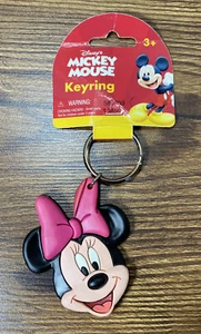 Disney's Minnie Mouse Keyring "Head-Bow" 2-D Laser Cut Monogram Inter. 1999 NWT - Bild 1 von 7