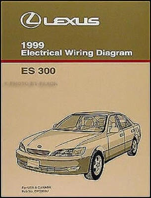 1999 Lexus Es 300 Diagramma Cablaggi Manuale Originale ES300 Elettrico Schematic - Immagine 1 di 2