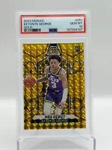 2023 PANINI MOSAIC RC #251 KEYONTE GEORGE - GOLD SSP 04/10* PSA GEM MT 10 - Picture 1 of 6