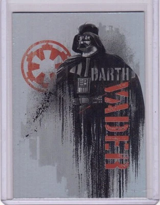 DARTH VADER 2016 Topps Star Wars Rogue One Briefing #6 of 9 Foil Insert Card - Image 1 of 2
