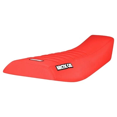 2002-2004 Arctic Cat 375 400 500 ATV Seat Cover  all RED w/RED rib LOGO #451 - Image 1 of 3