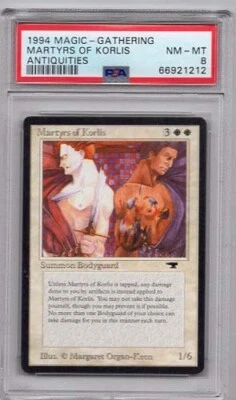 MARTYRS OF KORLIS MAGIC MTG ANTIQUITIES #10 PSA #66610478 GRADED NM-MT 8 1994 - Image 1 of 2