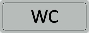 Türschild WC selbstklebend 45 x 120 mm Aufkleber Sticker Auto Tattoo Heim Haus - Bild 1 von 1