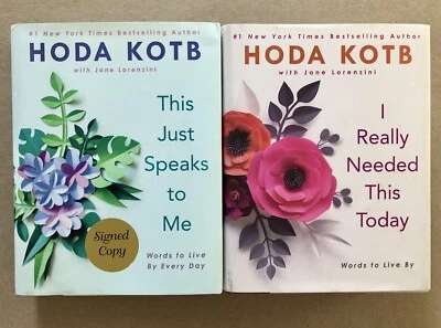 Hoda Kotb 2 LOT (1 SIGNED) This Just Speaks To Me, I Really Needed This Today VG - Image 1 of 4