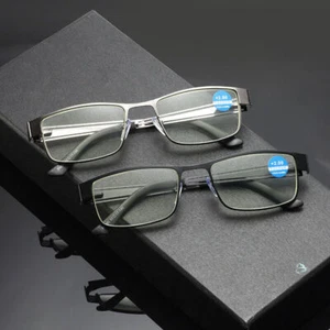 Gafas de lectura rectangulares con bloqueo de luz azul para hombre con bisagra de resorte lectores nuevas - Imagen 1 de 16