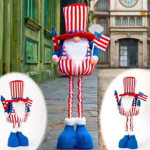 Large 4Th of July Patriotic Gnome Plush Decoration - Standing Independence Day G - Picture 1 of 12