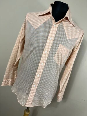 Camisa Gant S Abrazadera Pequeña Naranja Blanca A Cuadros Ajustada Con Botones Western Y3 Foto 1 de 4