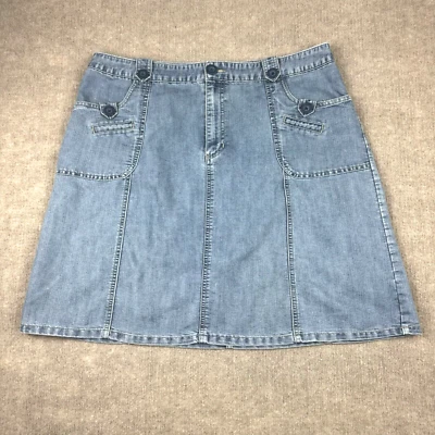 Falda vaquera azul para mujer talla 18 hasta la rodilla boho hippie chic WesternY2K Foto 1 de 4
