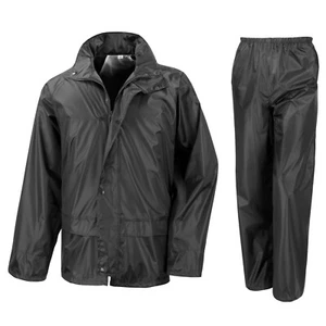 MEN WATERPROOF MOTORCYCLE MOTORBIKE 2 PIECE RAIN OVER JACKET TROUSER SUIT - Picture 1 of 17