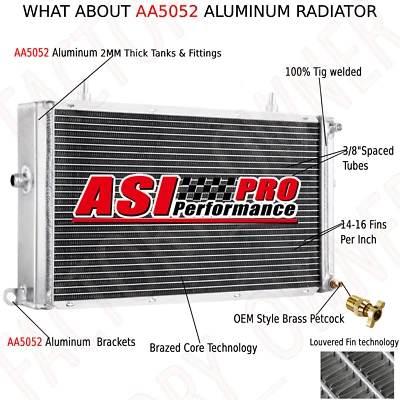 3-Row Aluminum Radiator For 1998-2003 Jaguar XJR XKR Vanden Plas 4.0L NEW US. - Image 1 of 4