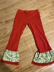 Ann Loren Girl Ruffle Pants Size 6 GUC - Picture 1 of 5