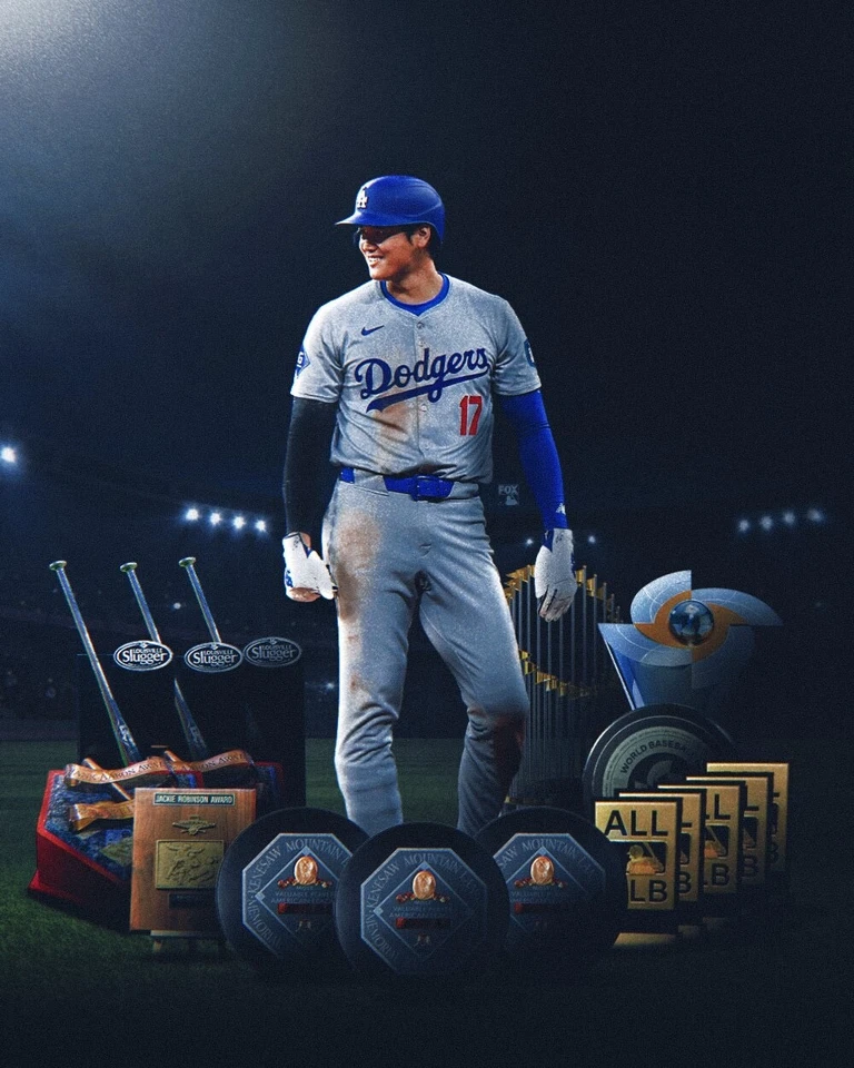 Shohei Ohtani 8x10 photo Los Angeles Dodgers 2024 NL MVP - Image 1 of 1