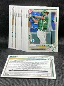 (21) 2021 Bowman Draft 1st Edition ROBERT PUASON LOT OF 21 CARDS A'S BD-153 - Picture 1 of 1