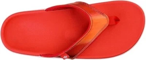New Spenco Women's Flip-Flop Sunset Red Sandals Size 12 Arch Support Comfort - Picture 1 of 5