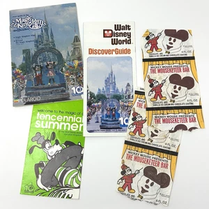 1981 Walt Disney World Magic Kingdom Tencennial Ephemera Mouseketeer Bar Wrapper - Picture 1 of 16