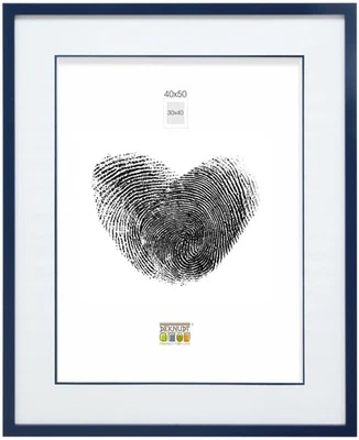 Bilderrahmen mit Passepartout blau Holz 30,0 x40,0 cm;40,0 x50,0 cm S43AM - Bild 1 von 4