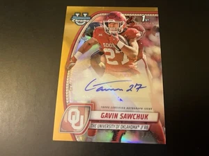 Bowman Chrome 1st Prospect 2024 refractor automático dorado Gavin Sawchuk radiocontrol novato/50 - Imagen 1 de 2