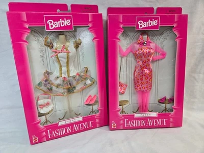 Barbie Fashion Avenue 1997 trajes de fiesta #18155 - lote de 2 nuevos en paquete Foto 1 de 4