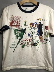Camiseta Uniqlo Jean-Michel Basquiat Talla S Beige UT Archivo Artista Timbre - Imagen 1 de 16
