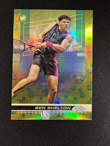 2024 Topps Chrome Tennis Ben Shelton RC rifrattore ananas /77 - Foto 1 di 2